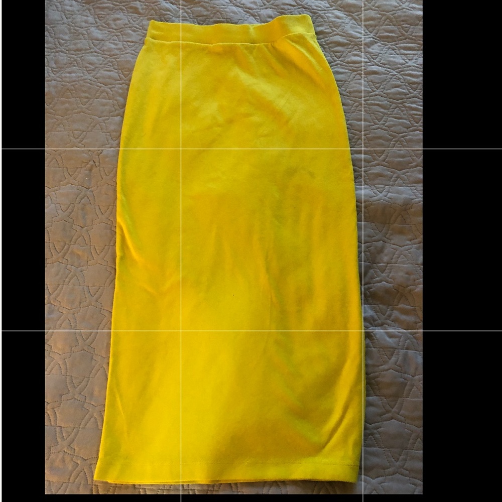 Yellow Maxi Pencil Skirt